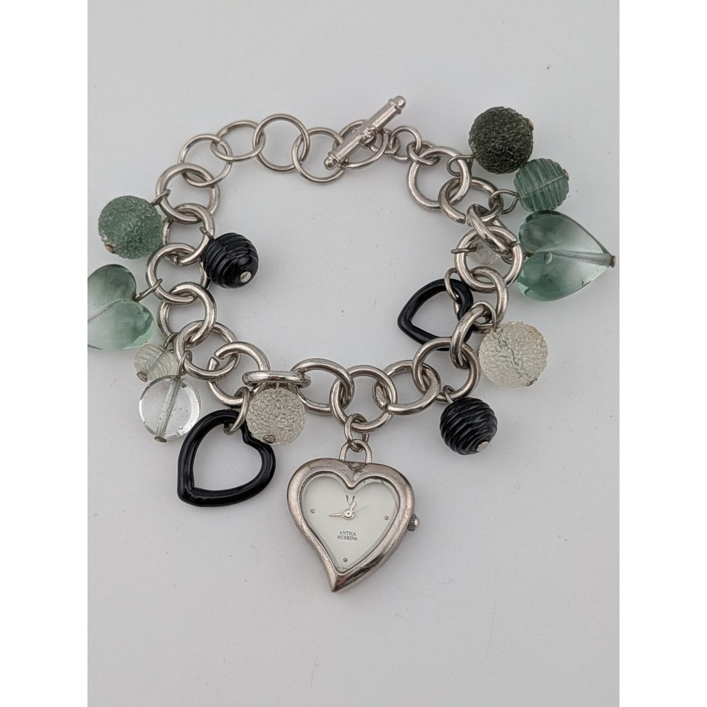 Antica Murrina Women's Watch Glass Beaded 8.5" Bracelet Band- New Battery